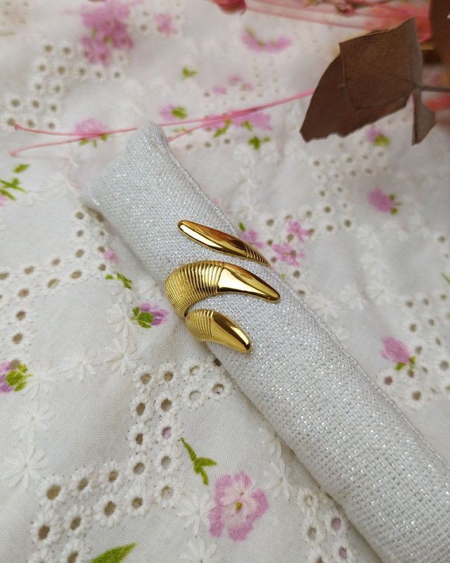 Bague moderne en acier...