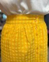 Jupe midi en vichy jaune