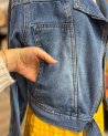 Veste courte en jean style perfecto