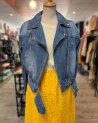 Veste courte en jean style perfecto