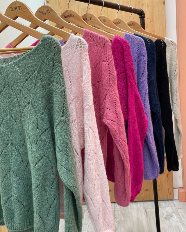 Pull léger à maille ajourée