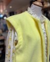 Gilet ouvert jaune sans manches