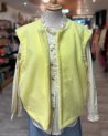 Gilet ouvert jaune sans manches