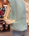 Gilet sans manches en moumoute vert menthe