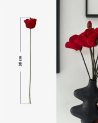 Branche décorative de coquelicot en laine