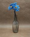 Anémone décorative bleue en feutrine