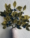Branche décorative de myrtille en laine