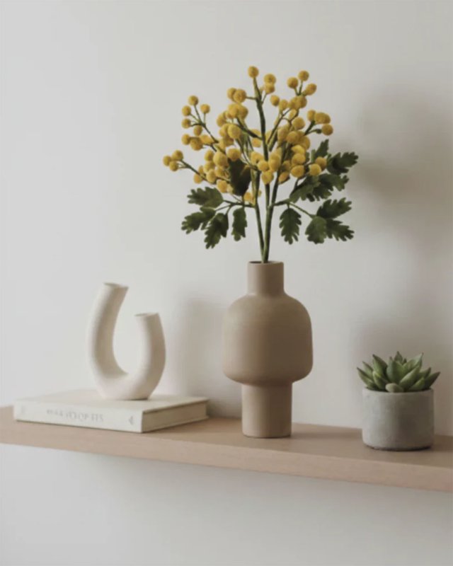 Branche de mimosa en laine