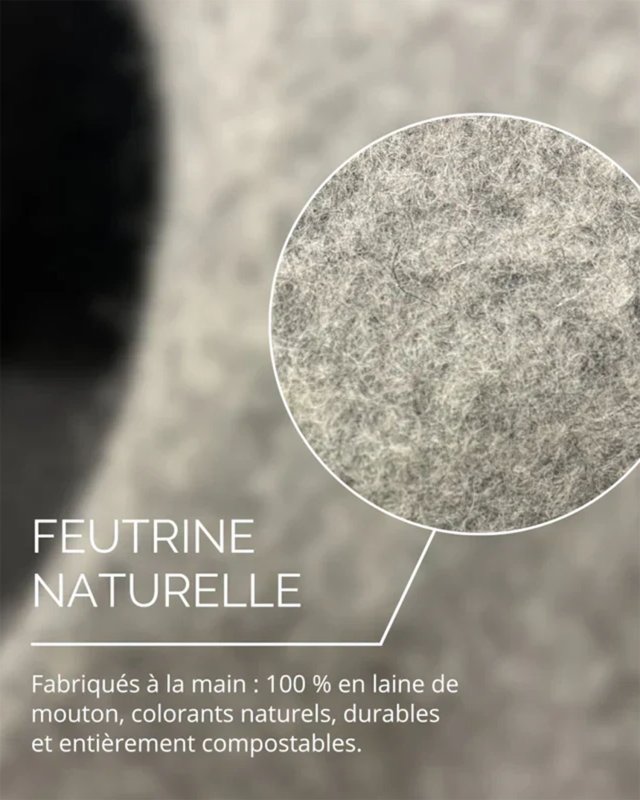 Marguerite décorative en laine feutrée