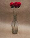 Rose rouge décorative en laine feutrée