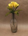Tulipe jaune décorative en laine feutrée