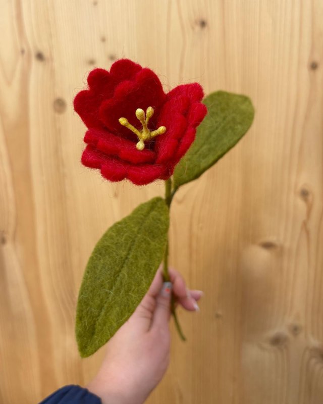 Tulipe rouge décorative en...