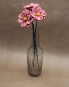 Anémone décorative rose en laine feutrée