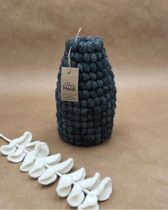 Vase boule gris anthracite...