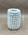 Grand vase boule à double usage en feutrine blanche