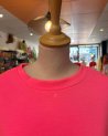 Tee shirt oversize rose fluo à manches courtes