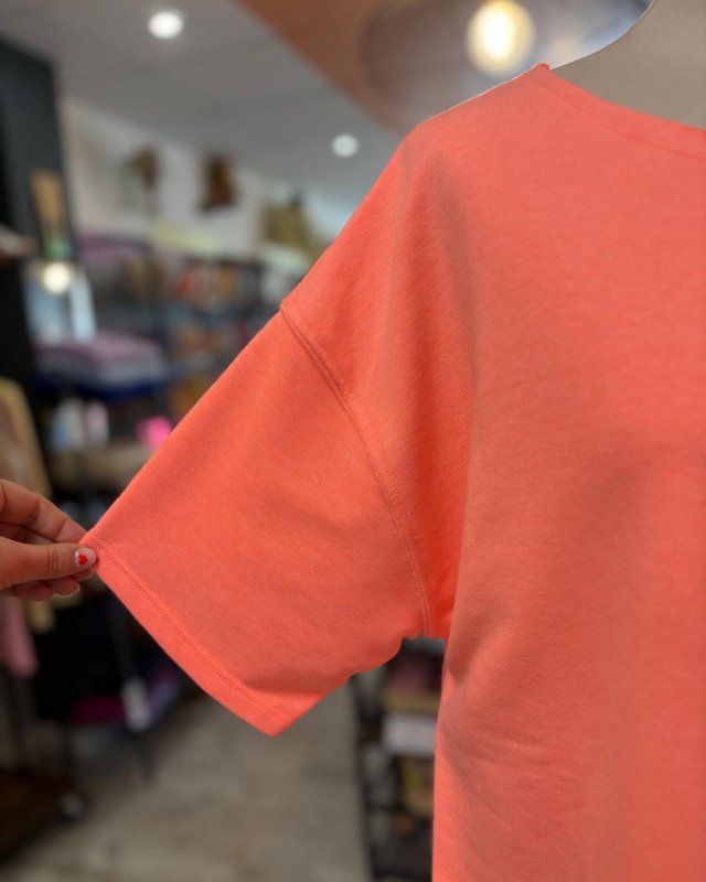 Sweat orange à message "Soleil" multicolore