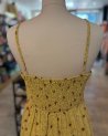 Robe longue jaune à imprimé fleuri
