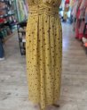 Robe longue jaune à imprimé fleuri
