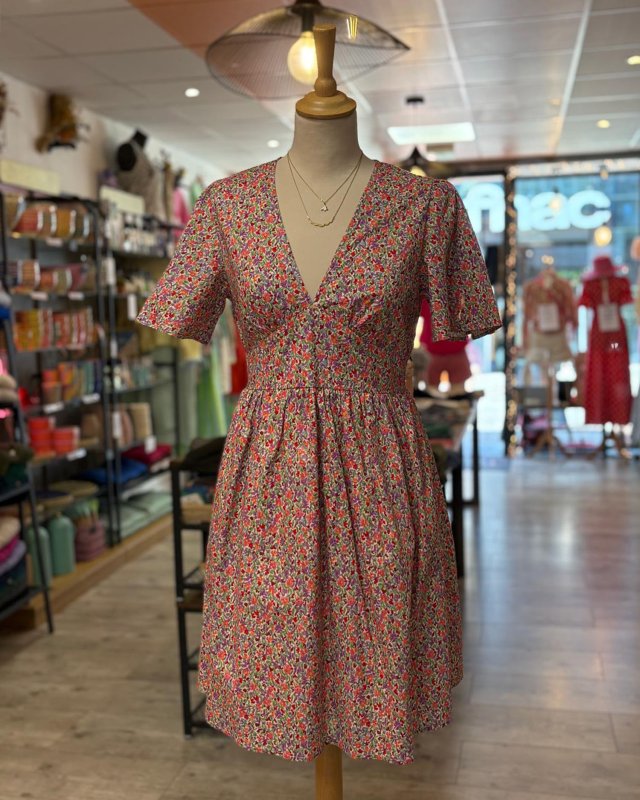 Robe courte à imprimé...