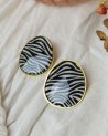 Boucles d'oreilles oversize à motif zébré