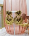 Boucles d'oreilles coeurs solaires dorés