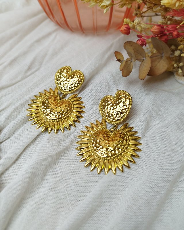 Boucles d'oreilles coeurs...