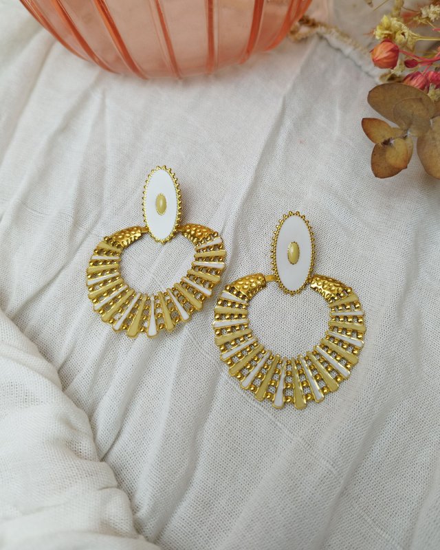 Boucles d'oreilles éventail...