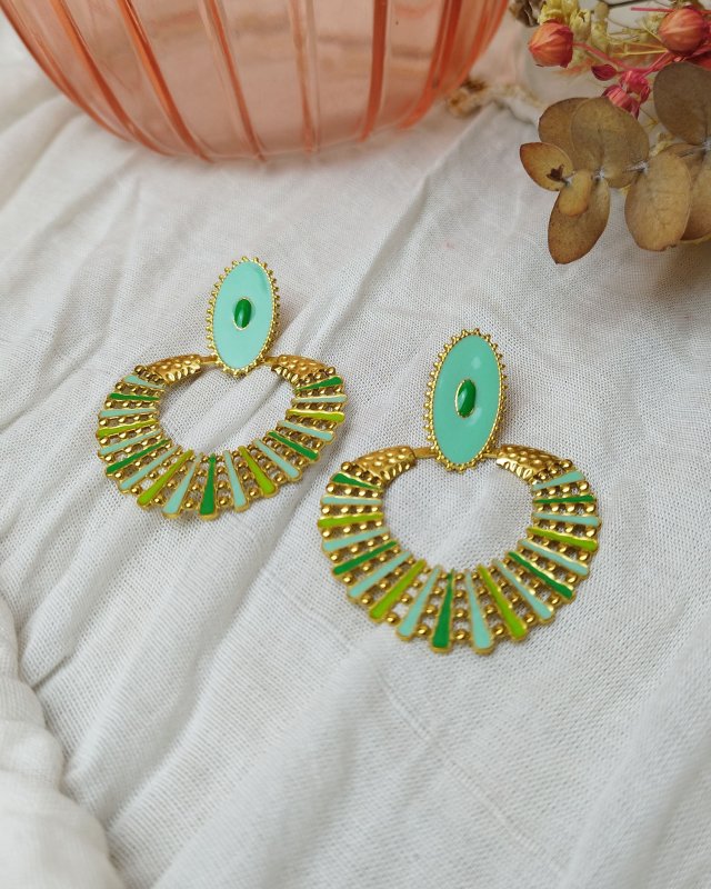 Boucles d'oreilles éventail...