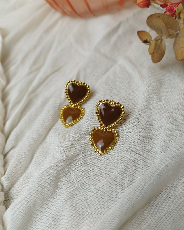 Boucles d'oreilles doubles...
