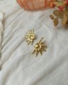 Boucles d'oreilles soleil torsadé doré