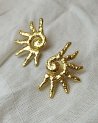 Boucles d'oreilles soleil torsadé doré
