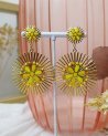 Boucles d'oreilles marguerites jaunes ensoleillées