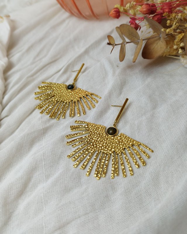 Boucles d'oreilles feuille...