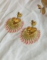 Boucles d'oreilles coeur à rayon de soleil rose