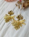 Grandes boucles d'oreilles palmier doré