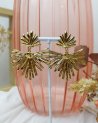 Grandes boucles d'oreilles palmier doré