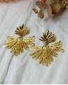 Grandes boucles d'oreilles palmier doré
