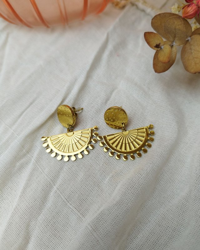 Boucles d'oreilles éventail...