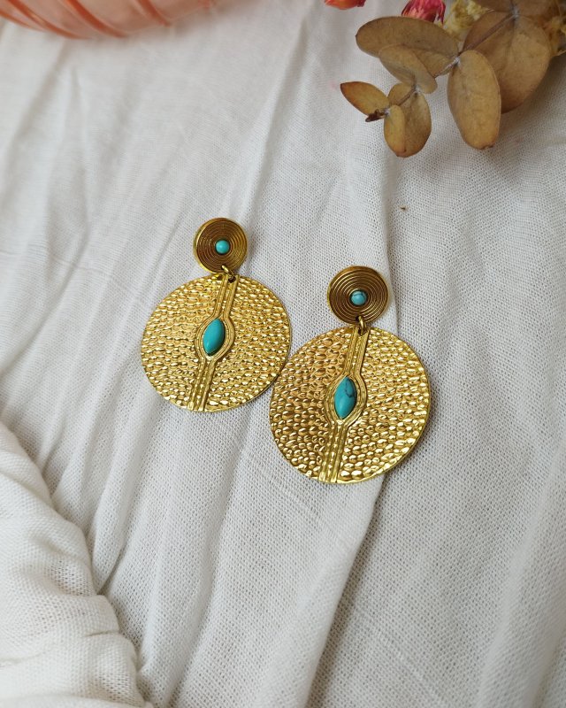 Boucles d'oreilles rondes...