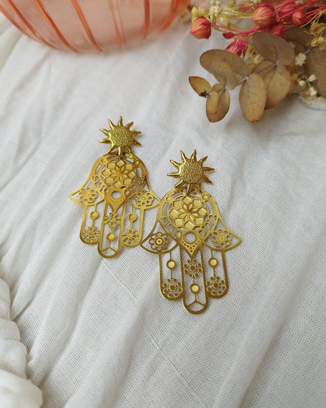 Boucles d'oreilles Main de...