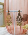 Boucles d'oreilles inspiration orientale à pampilles dorées