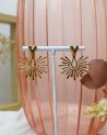 Boucles d'oreilles petit coeur rayonnant doré