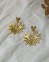 Boucles d'oreilles petit coeur rayonnant doré