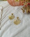 Boucles d'oreilles petit coeur rayonnant doré