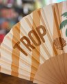 Éventail "Trop Chaud" avec un petit palmier
