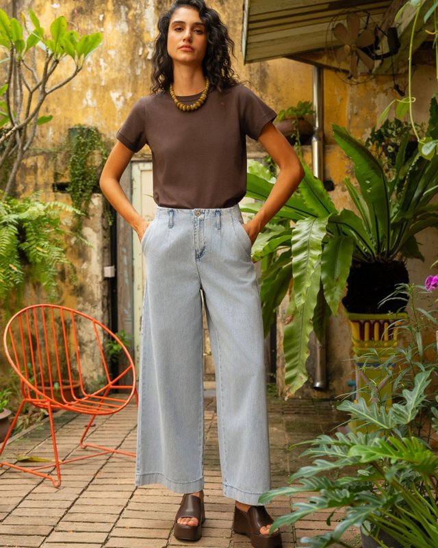 Jean large Julie en denim...