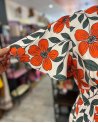 Robe longue imprimé floral orange