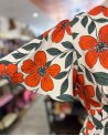 Robe longue imprimé floral orange