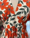 Robe longue imprimé floral orange